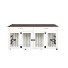 DSVIMOY Dog Cage, Furniture Style Cage with Double Door, Pet House Wooden Cage, Modern Dog House Furniture Room, White&Walnut, 70.8"*23.6"*33.5" - 4 of 4