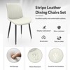 NicBex PU Leather Dining Chair Set of 2/4,Wave Pattern Upholstered Armless Chair with Metal Legs,Kitchen Chairs for Restaurant,Living,Meeting Room - 4 of 4