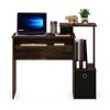Furinno Multipurpose Computer Desk Home Office Writing Study Laptop Table w/ Drawer & Keyboard Tray,Amber Pine/Black - 2 of 4