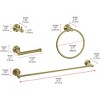 Elegant Lighting Freya 4-Piece Bathroom Hardware Set in Brushed Gold - 2 of 4