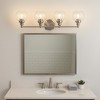 Sunset Lighting Oriana 4-Light Vanity, Clear Seeded Glass. Satin Nickel Finish - 4 of 4