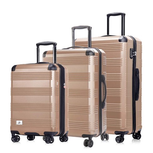 Steve Madden Designer Luggage Collection - 3 Piece Softside Expandable Lightweight Spinner Suitcase Set - Travel Set Includes 20 inch Carry On, 24