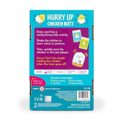 Hurry Up Chicken Butt Family Friendly Hot-Potato Card Game
