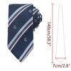 INSPIRE CHIC Men's Stripe Print Self-Tied Crown Flowers and Anchor Necktie for Graduation School Uniform College 1 Pc - 2 of 4