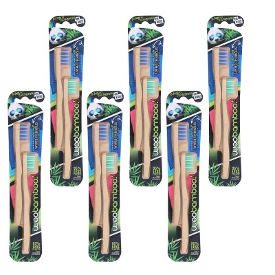 Woobamboo Kids Super Soft Bristles Bamboo Toothbrush - Case of 6/2 ct