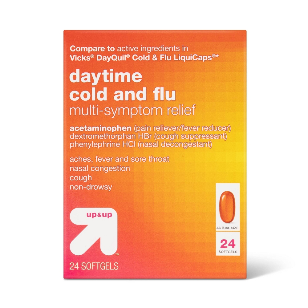 Daytime Cold &#38; Flu Relief Softgels - 24ct - up &#38; up&#8482;