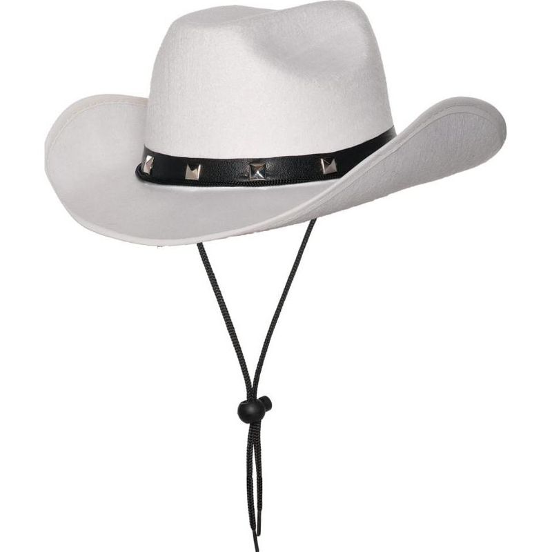 Underwraps White Cowboy Hat Adult Costume Accessory, 1 of 2