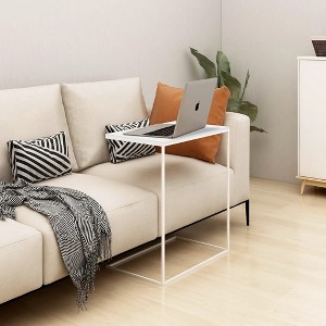 vidaXL Side Table White 21.7 in.x13.8 in.x26 in. Engineered Wood - 1 of 4