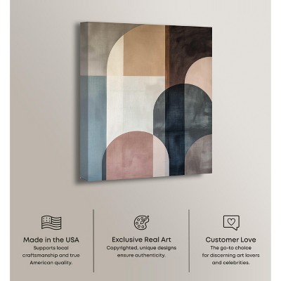 Abstract Geometric Shapes Canvas Wall Art in Neutral Tones, 30" x 36"