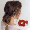 Unique Bargains Christmas Hair Hair Ties Claus for Christmas Red White 1 Pc - 2 of 4