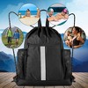 Generic Drawstring Backpack Bag Sports Gym Backpack with Shoe Compartment - 2 of 4