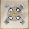 APRILSOUL47" Round Farmhouse Dining Table ¨C White Wood Kitchen Table for 4, Cross Base Wooden Dinner Table - 3 of 4