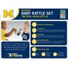 Baby Fanatic Wood Rattle 2 Pack - NCAA Michigan Wolverines Baby Toy Set - 3 of 4