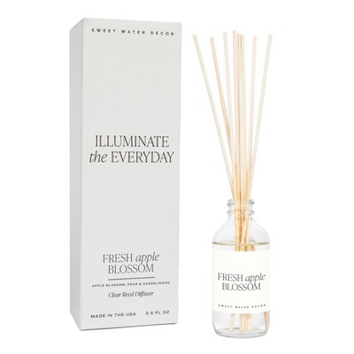 Sweet Water Decor Fresh Apple Blossom Clear Reed Diffuser - 3.5oz