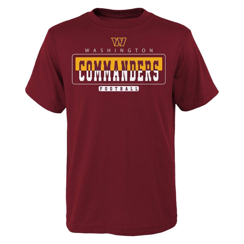 NFL Washington Commanders Boys&#39; Short Sleeve Cotton T-Shirt, 1 of 2