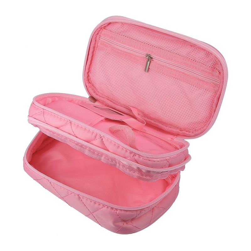 Unique Bargains Cosmetic Bag Travel Makeup Bag Cosmetic Brush Organizer Skin Care Storage Bag for Women 7.87"x4.72"x3.15" 1 Pc, 1 of 7