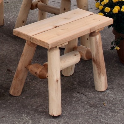 Lakeland Mills Cedar Log 23″ End Bench (pair)