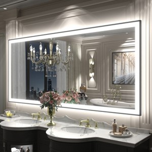Apmir Super Bright Front & Back LED Lighted Anti-Fog Aluminum Alloy Framed Tempered Glass Bathroom/Vanity Mirror with ETL & 3-Year Warranty - 1 of 4