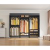 VIPEK V5C Clothes Closet Wardrobe Heavy Duty Covered Clothes Rack, Black Metal Clothing Rack with Grey Oxford Fabric Cover - 3 of 4