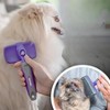 Hertzko Self-Cleaning Slicker Brush for Deshedding Long and Short-Haired Pets-Puple - image 3 of 4