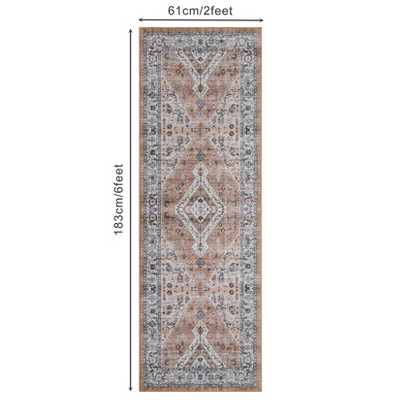 Area Rug Washable Rug Vintage Rug Indoor Floor Cover Print Distressed Carpet Foldable Accent Rug  Living Room Bedroom Dining Room