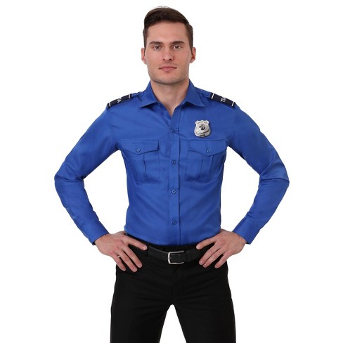 Halloweencostumes.com Medium Men Men's Tsa Agent Blue Long Sleeved ...