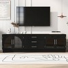 68.9" Modern Minimalist TV Stand with Arched Glass Doors and Adjustable Shelves for 75 Inch TV,Living Room-Baofuwish - 2 of 4