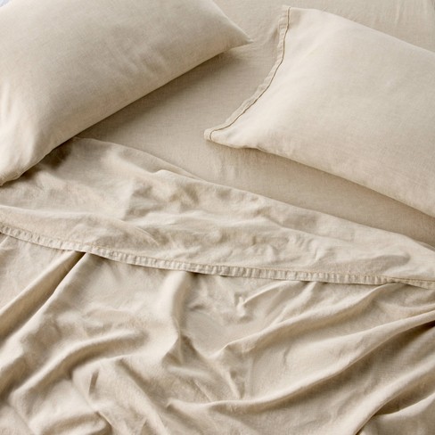 California King 100 Linen Sheet Set Natural Casaluna Target