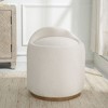 Uttermost Swirl Swivel Sheepskin Ottoman - 3 of 4