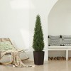 DR.Planzen 4-5FT Artificial Cedar Tree - Faux Indoor/Outdoor Floor Plant with 16" Plastic Planter (3 Color Options) - 2 of 4