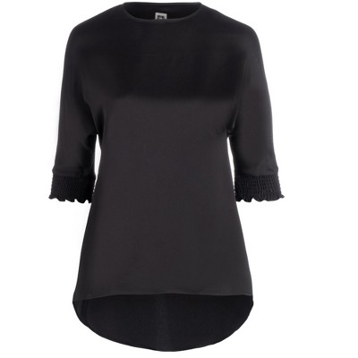 Anne Klein Womens Satin Tunic Blouse