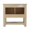 Grungis Modern Bathroom Vanity with Rectangle Ceramic Sink,Bathroom Cabinet with Free-Handle Soft-Closing Doors and Open Shelf - 4 of 4