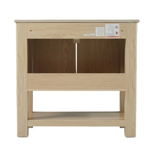 Ridstar 35.5 in. W Natural Bathroom Storage Cabinet with Large Storage Space and Doors - 1 of 4