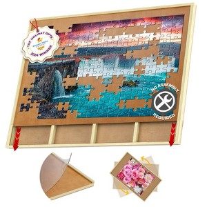Wooden Jigsaw Puzzle Table - 1 of 4