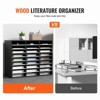 VEVOR 27 Compartments Wood Literature Organizer, Adjustable Shelves, Medium Density Fiberboard Mail Center, Office Home School Storage, Black+White - 3 of 4