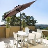 Costway 9ft Patio Umbrella Patio Market Steel Tilt w/ Crank Outdoor Yard Garden (Tan) - 4 of 4