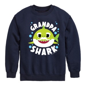 Boys' - Baby Shark - Grandpa Shark Graphic Long Sleeve Fleece Sweatshirt - 1 of 4