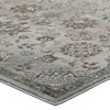 Modway Hana Distressed Vintage Floral Lattice 5x8 Area Rug – Silver Blue Beige/Brown Polypropylene Rug, Tight Low Pile Weave - 3 of 4