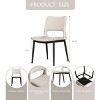 SEVOBAL Dining Chairs Set of 2 Modern Minimalist PU Leather Chairs with Ergonomic Backrest and Metal Frame for Kitchen, White, 18.82"*17.32"*32.56" - 4 of 4