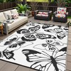 Lahome Monarch Butterfly Outdoor Plastic Straw Rug-Waterproof Reversible Mat for Patio, Backyard, Camping, RV Awning - 3 of 4