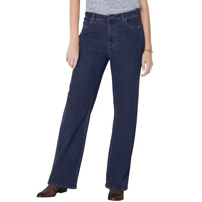 Woman Within Women's Plus Size Tall Wide-Leg Stretch Denim Jean