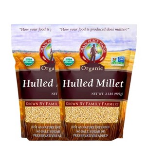 Grain Place Foods 2 lb Organic Hulled White Proso Millet Non-GMO - Pack of 2 - 1 of 4