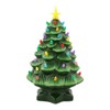 SUGIFT 1.25ft Large Ceramic Christmas Tree Pre-lit Hand-Painted Tabletop Holiday Tree w/Power Cord - 3 of 3