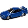 1999 Nissan Skyline GT-R RHD Blue Met. w/Poker Chip Collector's Token and Game Card 1/64 Diecast Model Car by Johnny Lightning - 2 of 3