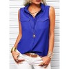 Imily Bela Women's Sleeveless Button Down Shirt Elegant Office Top for Summer Wear - 2 of 4
