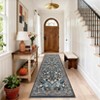 Floral Washable Area Rug Vintage Large Rugs for Living Room Soft Non-Slip Carpet - 4 of 4