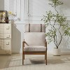 MAYEERTY Mid Century Accent Armchair, High Back Ergonomic, Living Room Reading Nook, Light Gray - 2 of 4