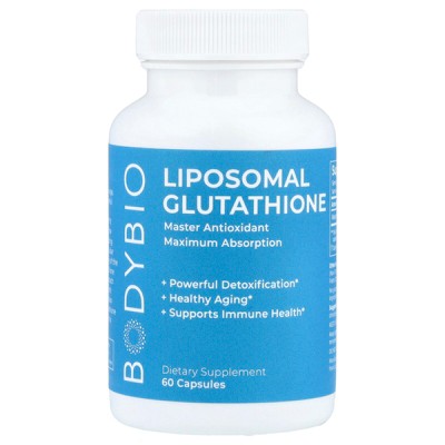 BodyBio Liposomal Glutathione, 60 Capsules (250 mg per Capsule)