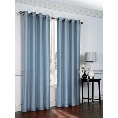 GoodGram 2 Piece Sheer Voile Faux Silk Spring & Summer 84 in. L Grommet Top Curtain Panels