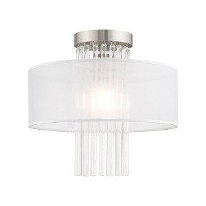 Livex Lighting Alexis 1 - Light Flush Mount in  Brushed Nickel - 1 of 1